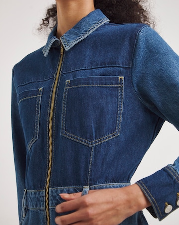 Whistles Elliot Patchwork Denim Boilersuit