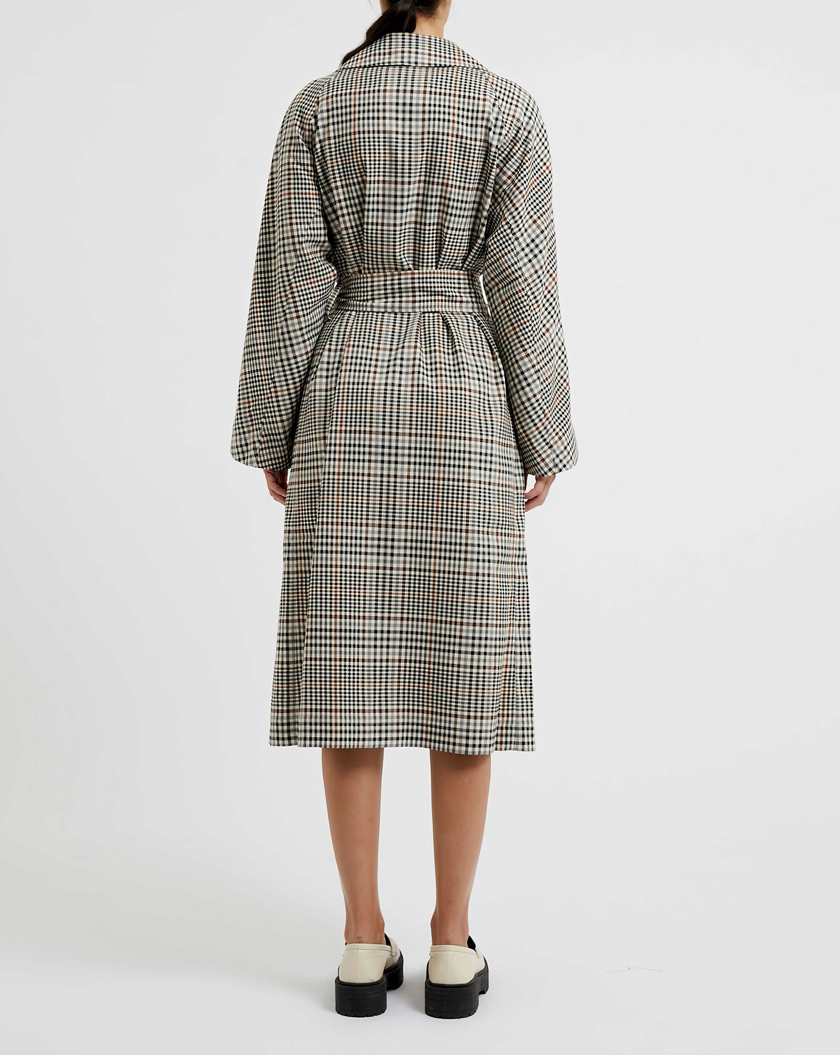 French Connection Dandy Check Trench Coat | JD Williams