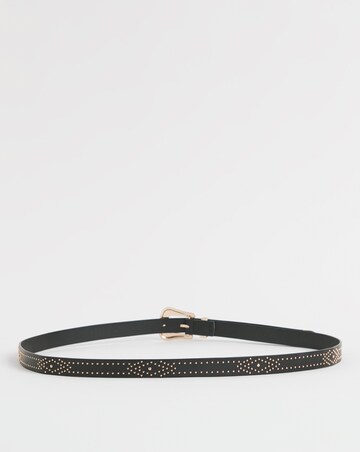 Black Studded Western Detail Belt