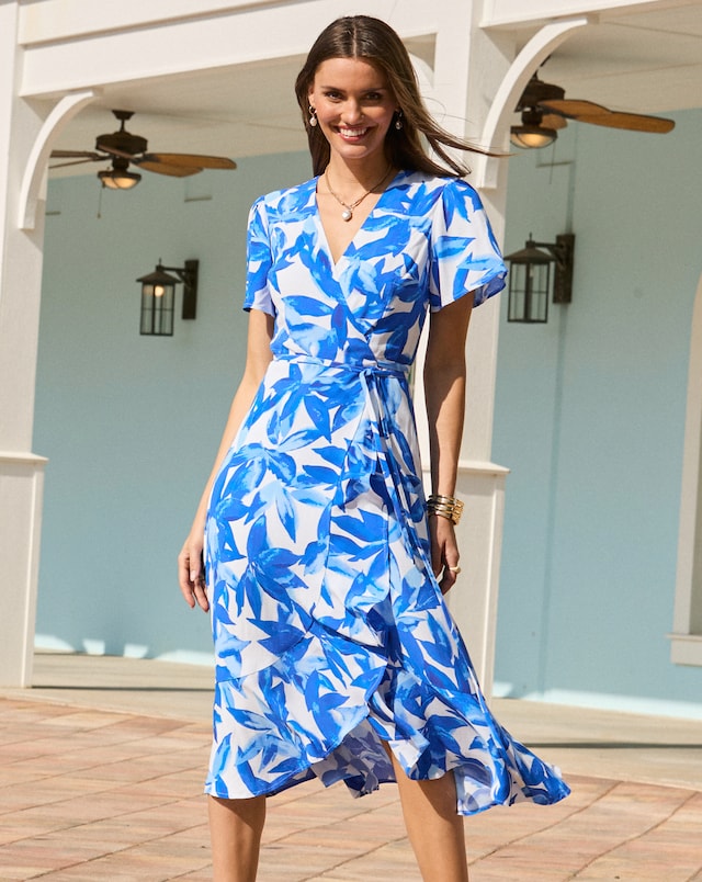 Sosander Floral Wrap Midi Dress
