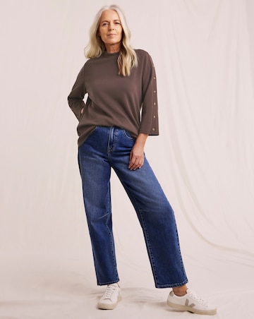 Julipa Button Sleeve Sweatshirt