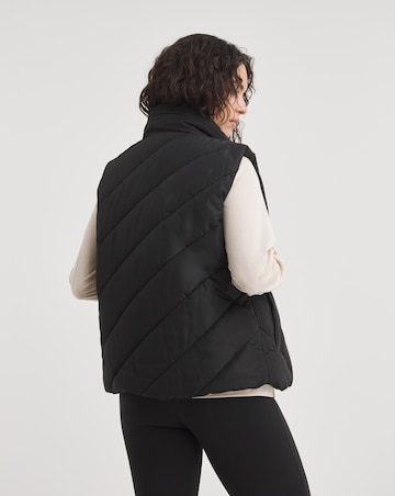 Black Padded Puffer Gilet