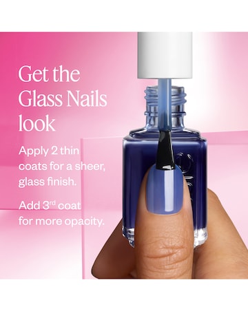 Essie Glass Nails, Blue Light, Soft Blue Nail Polish, Sheer Finish, 13.5ml
