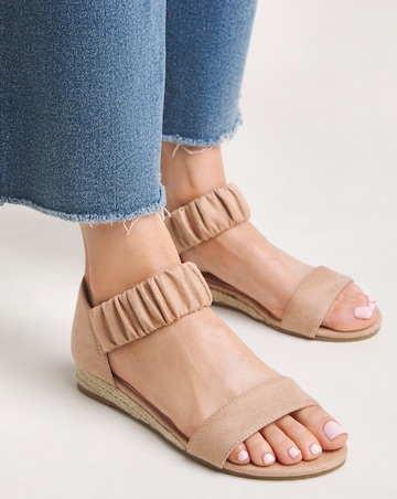 Candace Twin Strap Espadrille Sandals - Wide Fit (E)