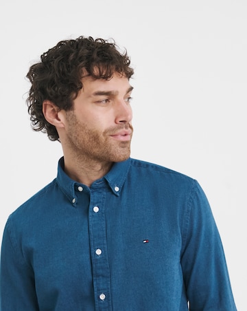 Tommy Hilfiger Long Sleeve Chambray Shirt - Light Blue