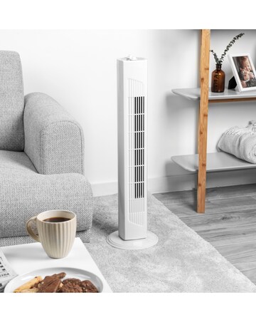 Beldray 32 Inch Tower Fan With Timer White