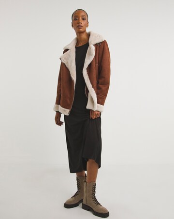 Soft Touch Balloon Sleeve Jersey A-Line Dress