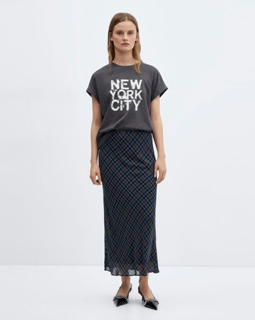 Mango Charcoal Graphic Print Illustra T-Shirt
