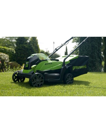Greenworks 24V 33cm Cordless Brushless Lawnmower (4AH Battery & 2A Charger)