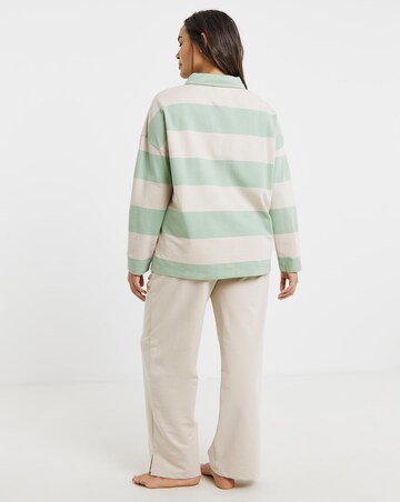 Simply Be Rugby Top & Wide Leg Lounge Set