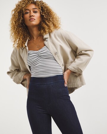 Indigo Stretch Jersey Denim Jeggings