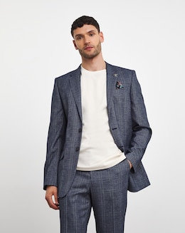 Seb Blue Check Suit Jacket