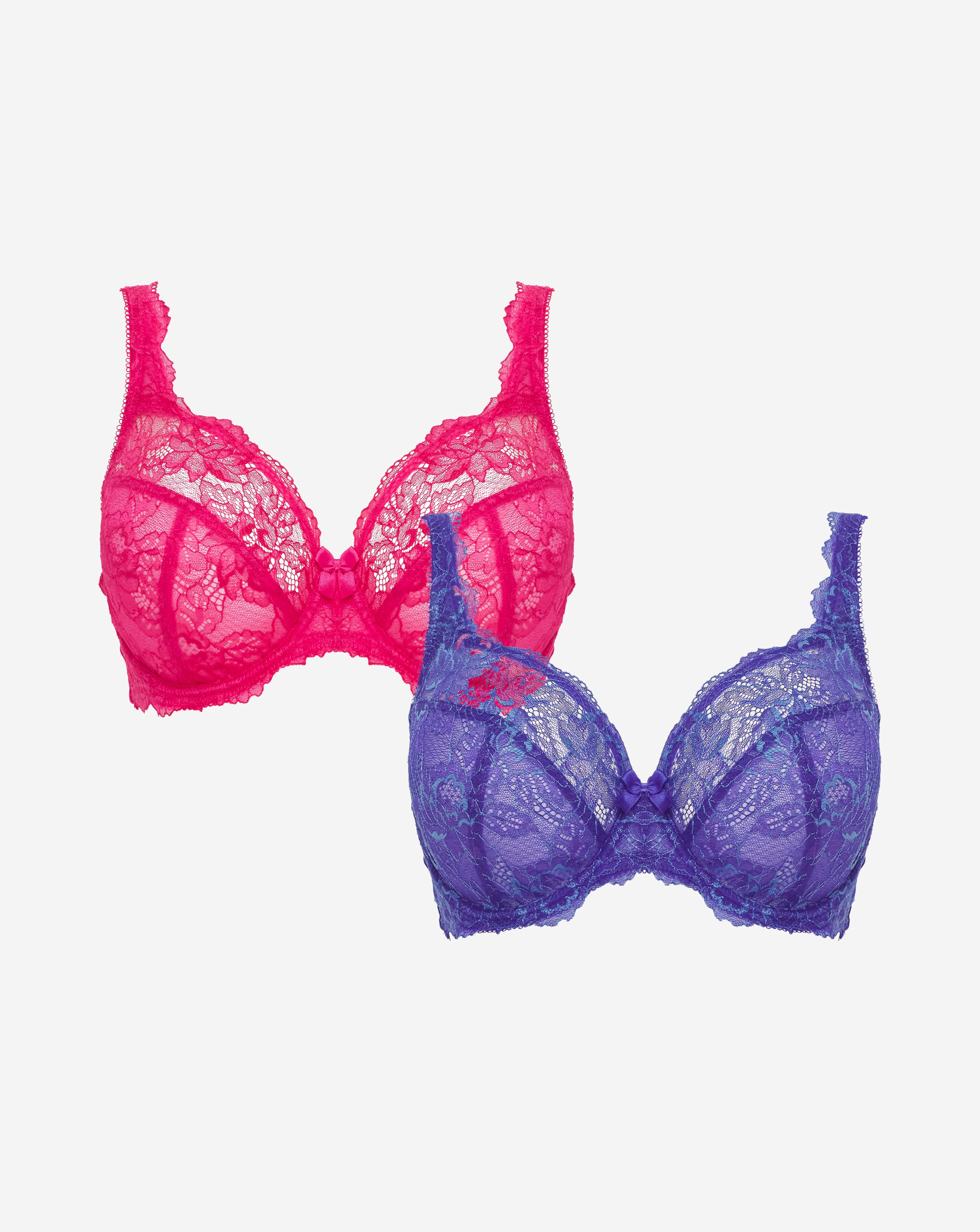 Pretty Secrets 2 Pack Ella Lace Full Cup Wired Bras B-K