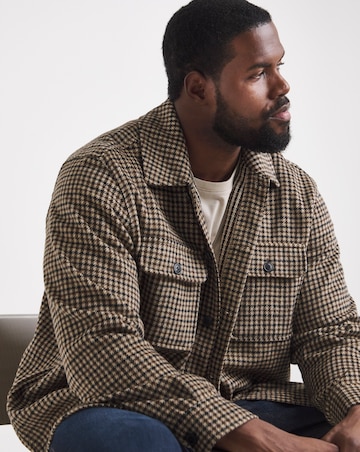 Jack & Jones Bradley Ollie Check Overshirt - Brown Multi