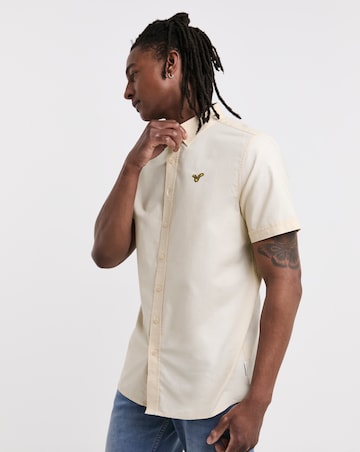 Voi Plain Oxford Short Sleeve Shirt Long Length