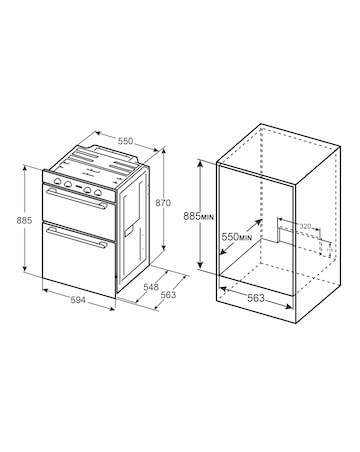 Russell Hobbs RH89DEO2001B Built-In Electric Fan Oven - Black