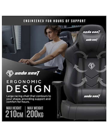 Andaseat Dark Demon Gaming Seat - Black