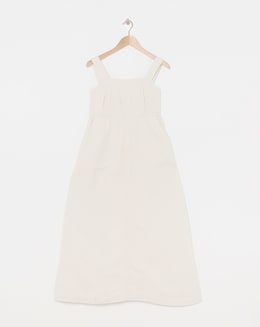 Ecru Apron Midi Dress