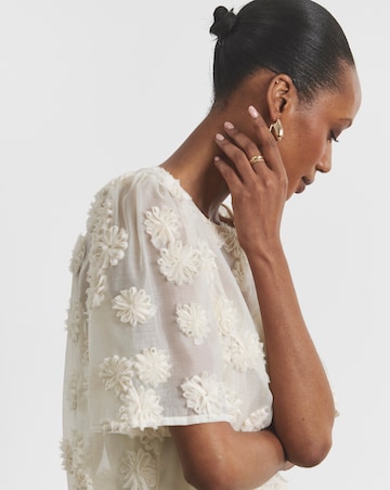 Joanna Hope Floral Textured Blouse