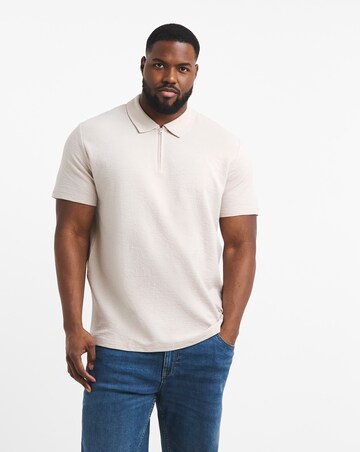 Jack & Jones Benja 1/4 Zip Polo - Cream