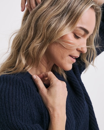 V Neck Open Stitch Jumper