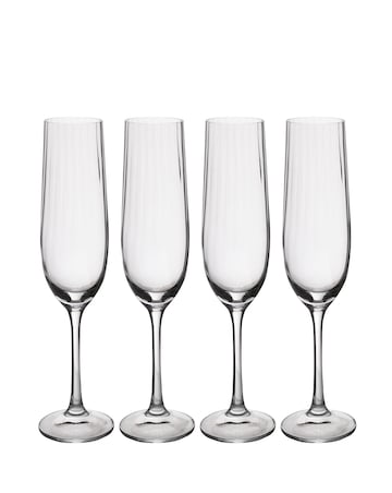 Mikasa Treviso Set of 4 Flute Glasses