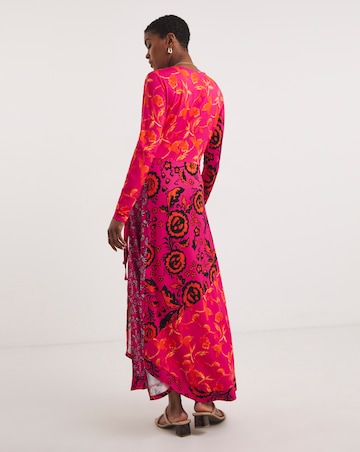 Joe Browns Pink Robyn Wrap Jersey Maxi Dress