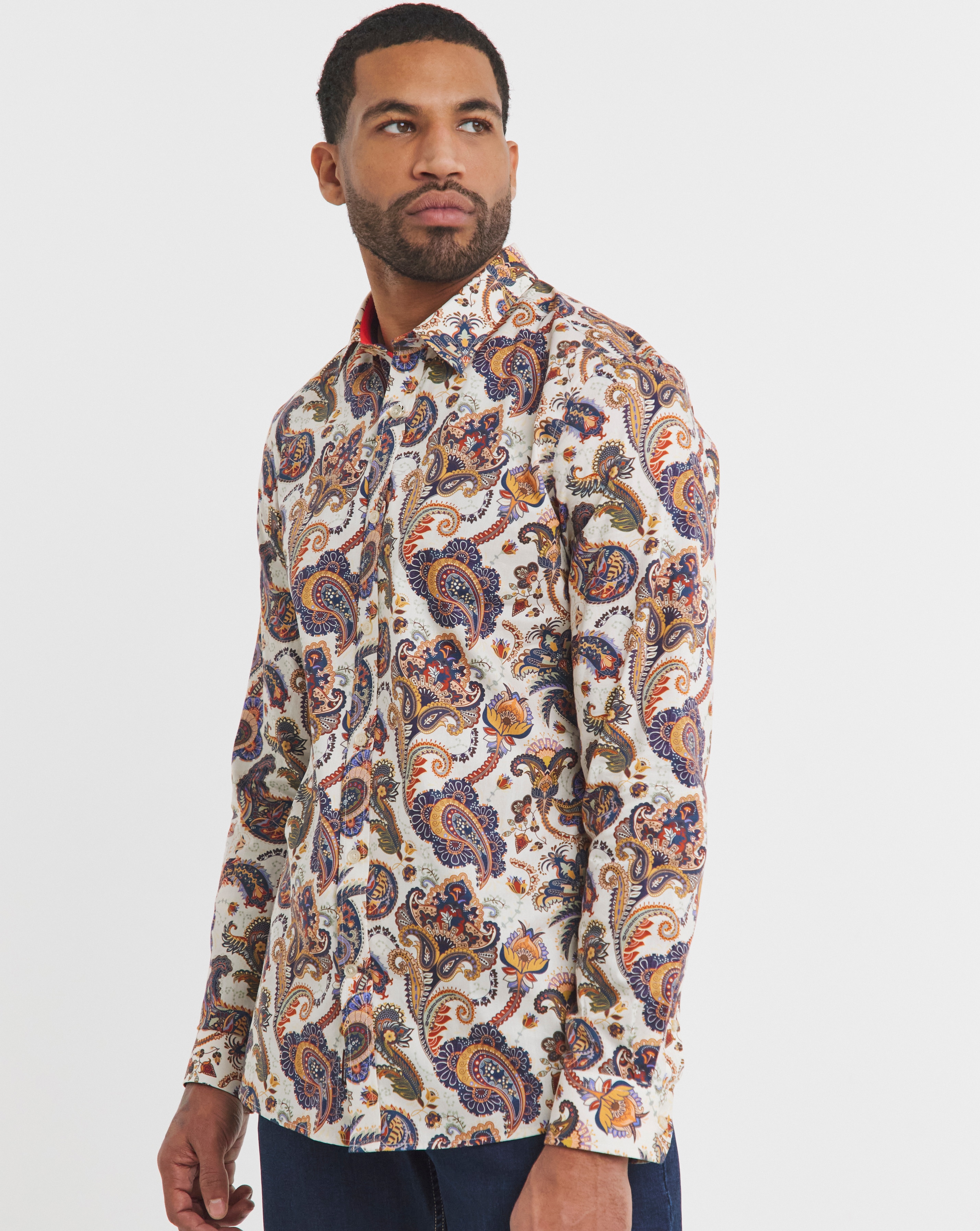 Joe Browns Smarten Up Paisley Shirt Long Length | JD Williams