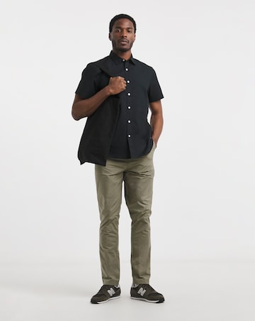 Short Sleeve Linen Blend Shirt
