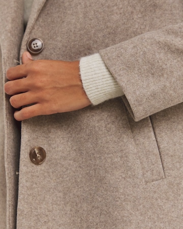 Taupe Button Front Lined Value Coat