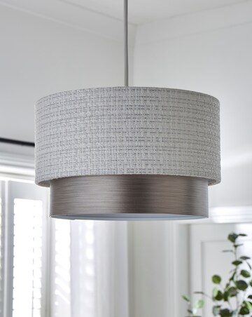 Boucle and Metallic Two Tier Easy Fit 35cm Shade