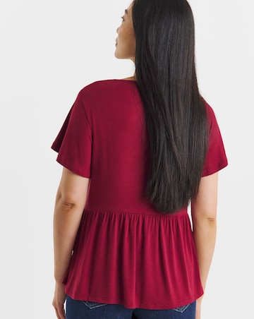 Bow Front Longline Hem Top