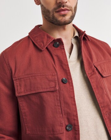 Red Cotton Pocket Jacket