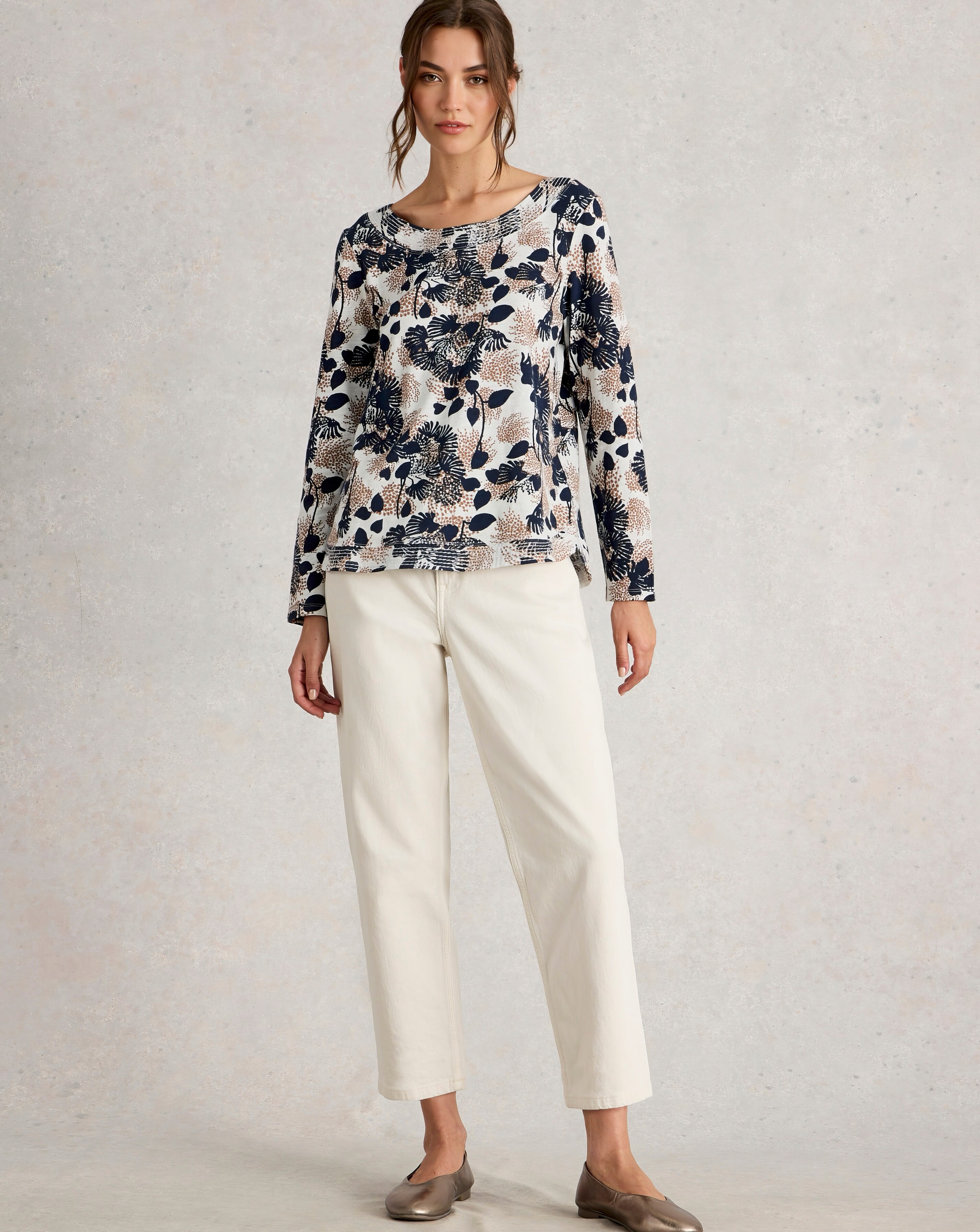 White Stuff Weaver Long Sleeve Tee