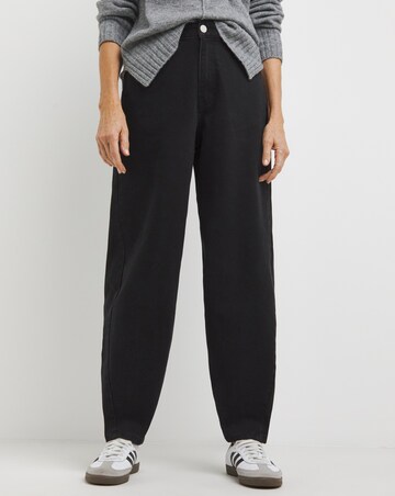 Black Barrel Leg Jeans