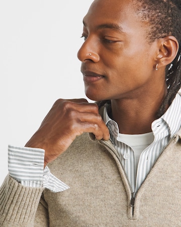 Long Sleeve Poplin Stripe Shirt Long