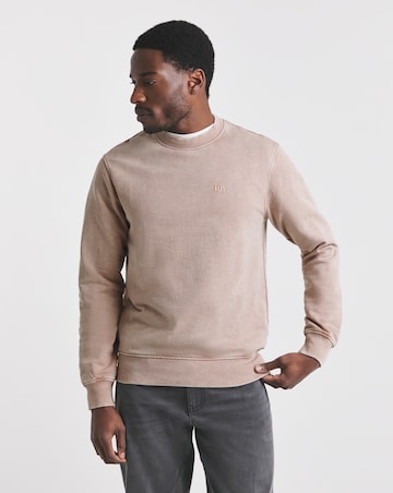 Union Garment Dyedn Crew Neck Sweatshirt- Pink