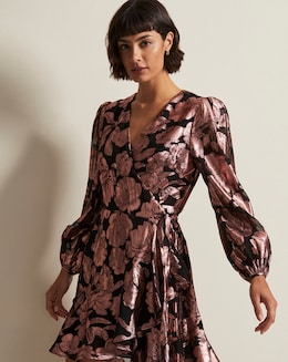 Phase Eight Foil Wrap Dress