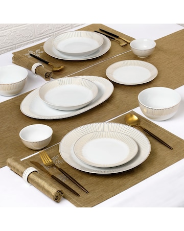 Waterside Gold Radiance 50 Piece Dinner Set
