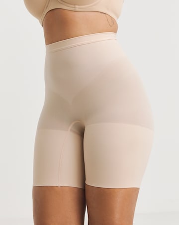 Spanx Everyday Seamless Medium Control Mid Thigh Short Soft Nude