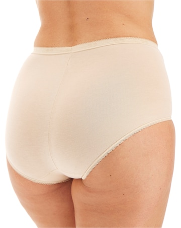 Sloggi 6 Pack Basic Maxi Briefs, Black, Skintone or White