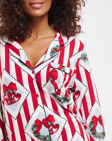 Chelsea Peers Jersey Xmas Vintage Diamonds Pyjama Set