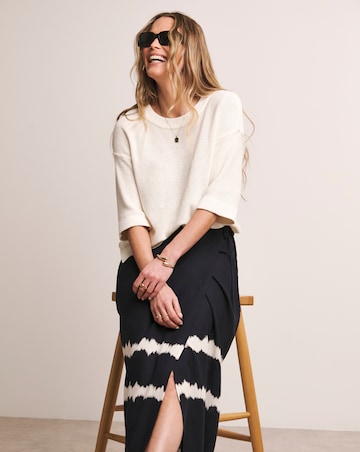 Anthology Printed Linen Wrap Skirt