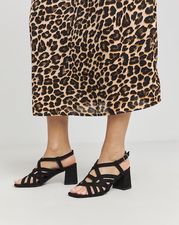 Calm Multi Strap Block Heel Sandals - Extra Wide Fit (EEE)