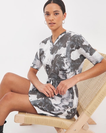 Religion Lapis Jersey Tie Waist Dress