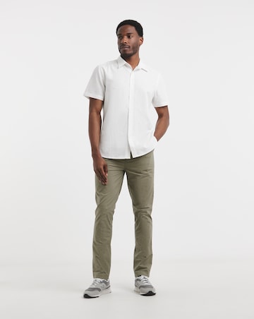 Short Sleeve Linen Blend Shirt