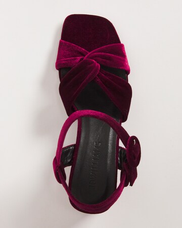 Velvet Crossover Vamp Sandals - Extra Wide Fit (EEE)