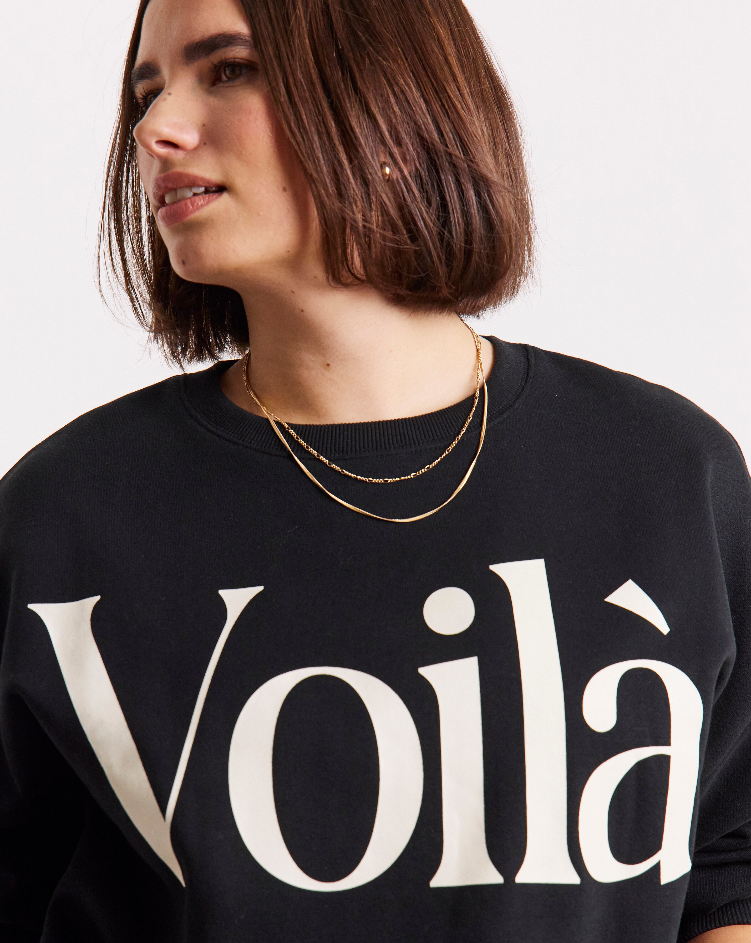 Black Voila Graphic Sweatshirt | JD Williams