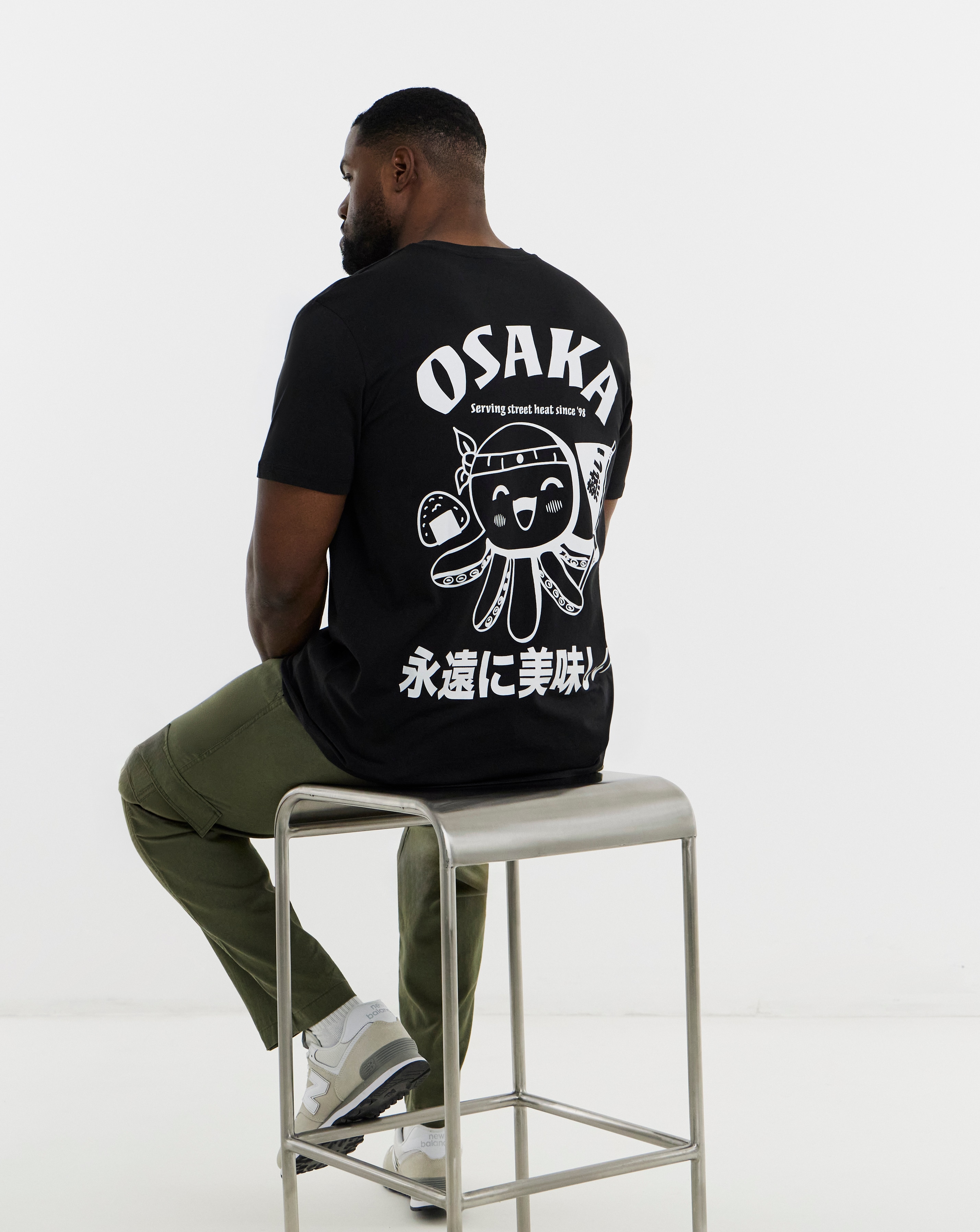 DalPonte Striker Osaka Tシャツ Jack & Jones Osaka Back Graphic T-Shirt - Black | JD Williams