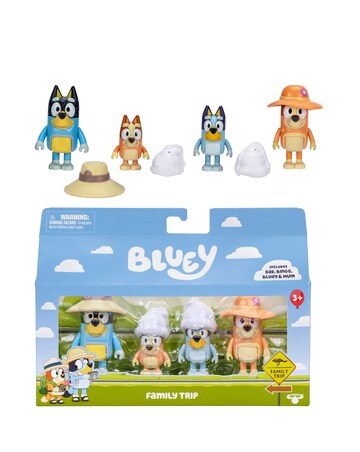 Bluey S11 Holiday Figures 4Pk - Family Trip